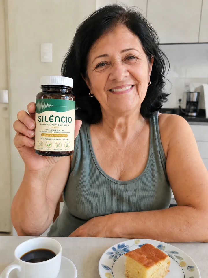 Cliente segurando o frasco Natural Silêncio